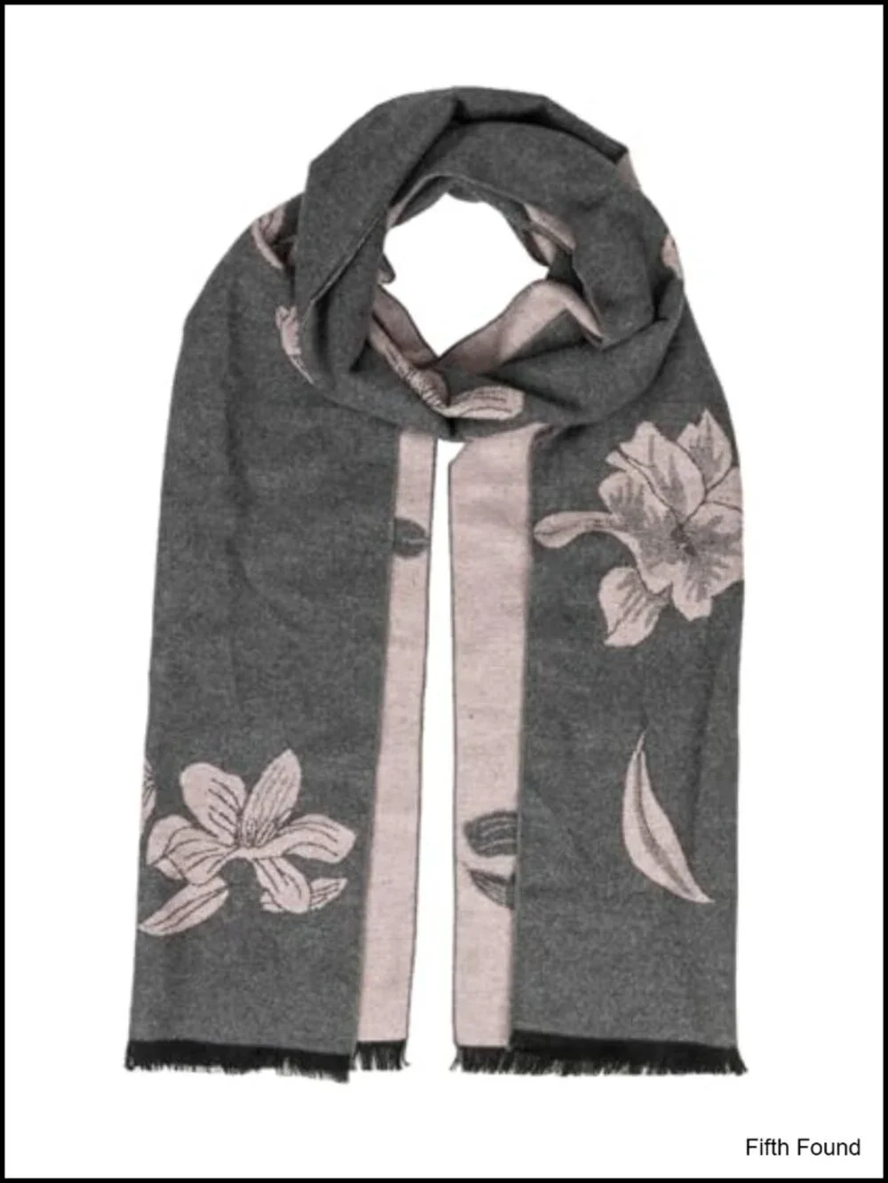 Women's Winter Scarf Soft Polyester Floral Shawl Wrap Warm Blanket